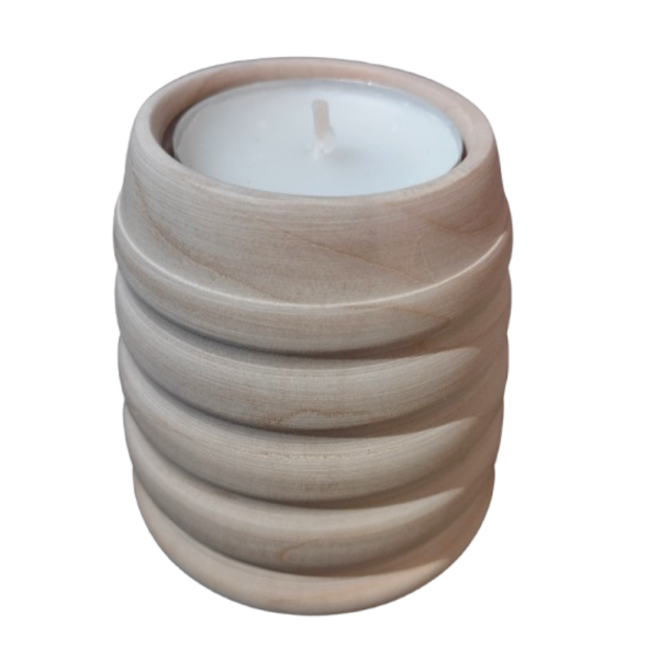 Bougeoir arrondi bois