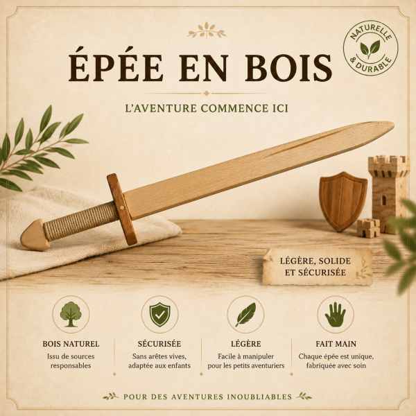 épée bois viking cordage