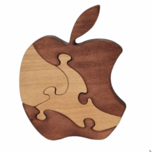 Puzzle pomme 2 bois