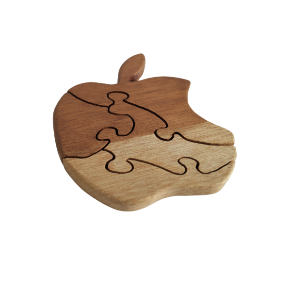 Puzzle pomme bois