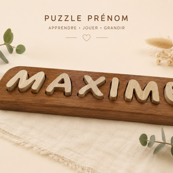 Puzzle prénom semi encastré