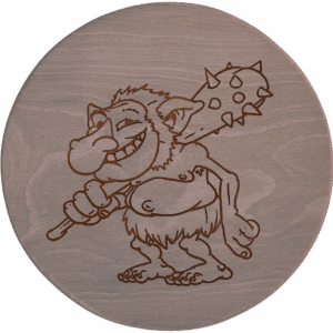 plaque bois Troll