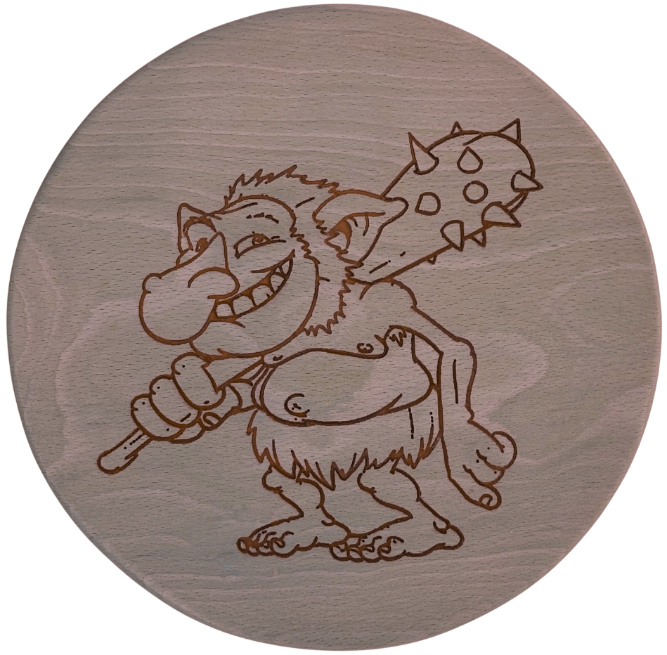 plaque bois Troll