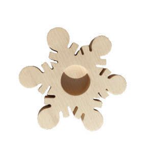 Bougeoir flocon hetre