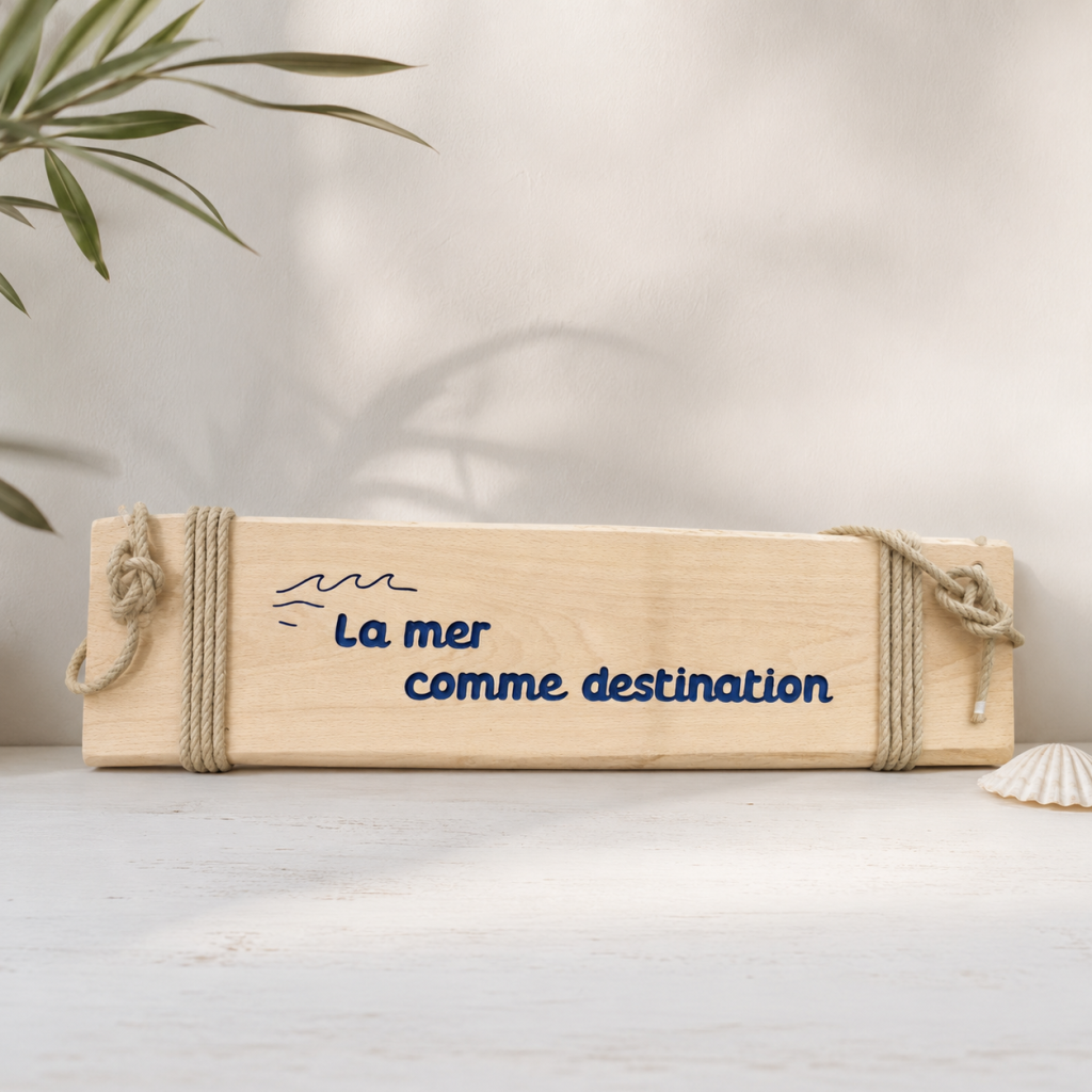 Panneau déco bois et cordage