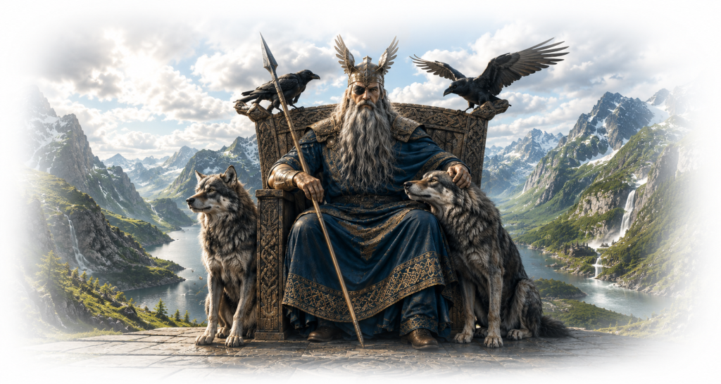 Odin son trone et ses animaux